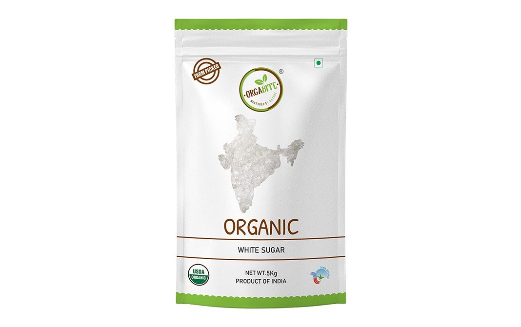 Orgabite Organic White Sugar    Pack  5 kilogram
